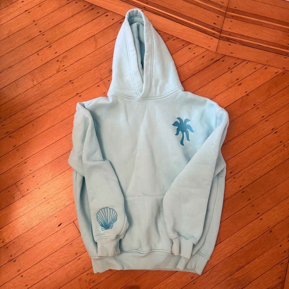 Pink Palm Puff Hoodie
